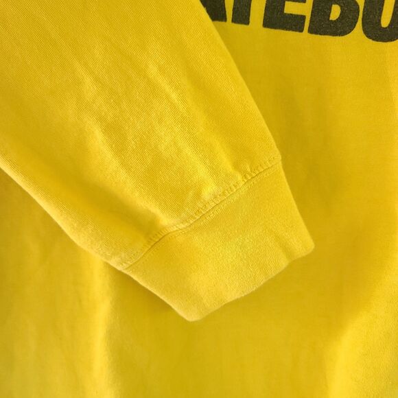 Basketball SkateBoards Mens Sweatshirt Tee Shirt Sz LG Yellow Long Sleeve EUC - Picture 10 of 11